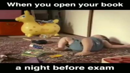 ⁣The night before the exam...
