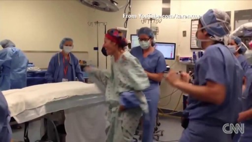 Breast Cancer Patient Dances in OR before Surgery