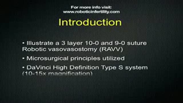 ⁣Robotic Microsurgical Vasectomy Reversal