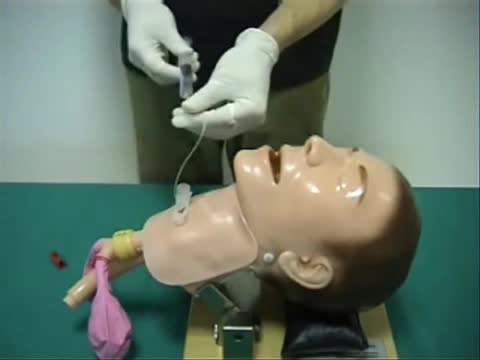 ⁣Emergency Neck Breathing Tube Insertion Procedure