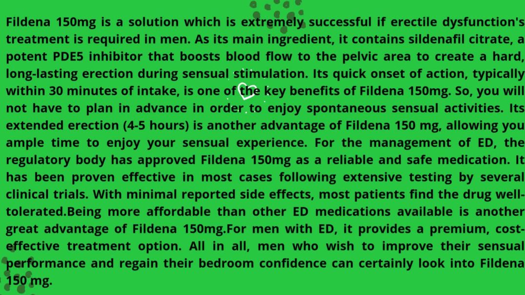 Buy Fildena 150mg Online Cheap  Sildenafil citrate